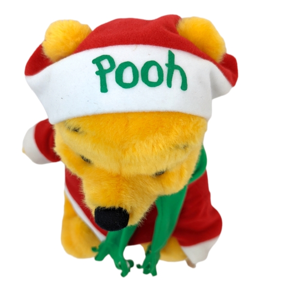 Vintage 90s Disney Winnie the Pooh Santa Christmas Holiday NWT NEW - Picture 2 of 10